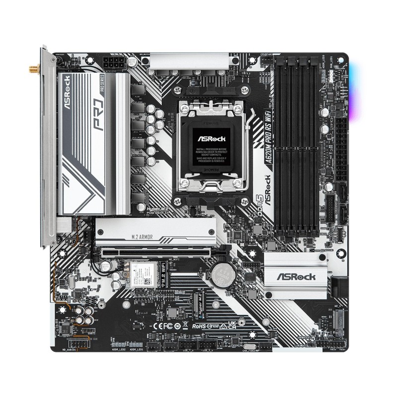 A620M PRO RS WIFI - Motherboard - micro ATX - Socket AM5 - AMD A620 Chipsatz ...